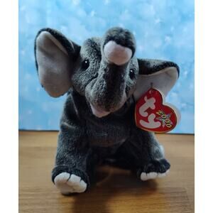 Ty Beanie Baby Elephant Trumpet 2000 Retired With Tag